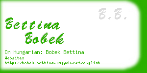 bettina bobek business card